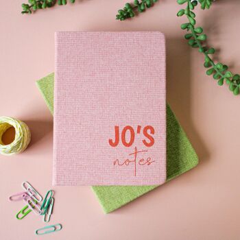Personalised Notebook In Linen, 7 of 8