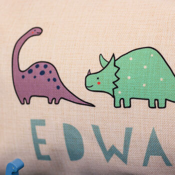 Personalised Dinosaur Cushion For Kids Room Gift, 3 of 3