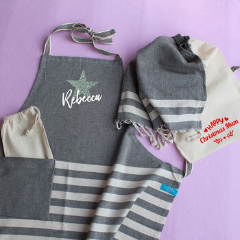 Personalised Apron, Tea Towels, Gift For Her, 2 of 12
