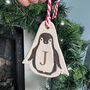 Ceramic Personalised Penguin Christmas Decoration, thumbnail 4 of 7