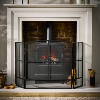 Vintage Style Black Fireplace Accessories Set, 4 of 7