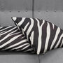 Black And White Zebra Themed Soft Cushion Cover, thumbnail 4 of 7