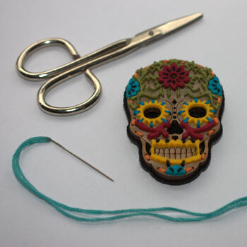Day Of The Dead Skull Brooch Craft Kit, 4 of 8