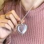 Silver Heart Locket Necklace Girlfriend Gift, thumbnail 3 of 8