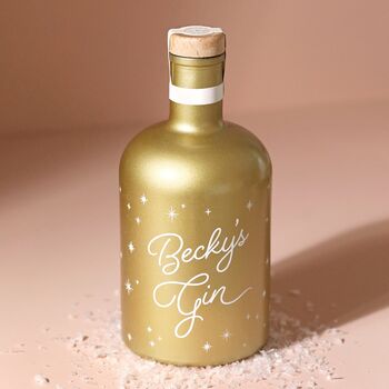 Personalised 700ml Gold Starry Gin, 5 of 5
