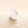 Stainless Steel Teardrop Piercing Earring In Silver, thumbnail 1 of 2