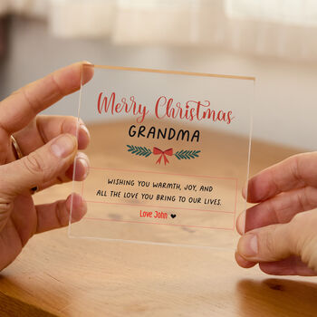 Personalised Christmas Gift For Grandma Plaque, 3 of 4