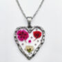 Heart Necklace With Gypsophila Flowers In Silver Or Gold, thumbnail 2 of 12