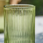 Palermo Set Of Four Green Ribbed Highball Tumblers, thumbnail 4 of 4