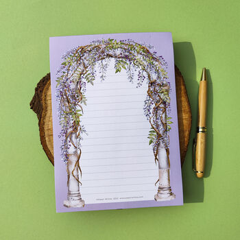 Wisteria Lilac A5 Notepad, 3 of 4