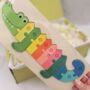 Wooden Jigsaw Set Kids Interactive Toy Birthday Gift Dinosaur, Crocodile Or Giraffe, thumbnail 6 of 11