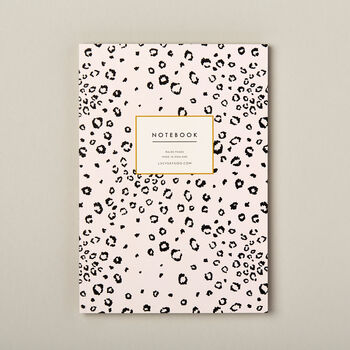 A5 Notebook Pink Leopard Print Lined Journal, 8 of 9