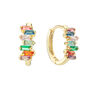 Lola Gold Rainbow Huggie Earrings, thumbnail 1 of 2