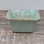 Turquoise Square Ramekin With Leaf Detail, thumbnail 2 of 3