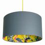 Mustard Chi Miracle Lampshades In Slate Grey Cotton, thumbnail 1 of 5