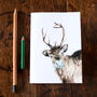Inky Reindeer Notebook, thumbnail 1 of 5