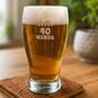 Personalised 40th Birthday Gift Pint Glass, thumbnail 3 of 11