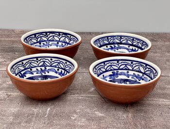 Set Of Four Blue And White Small/Dipping Bowls, 3 of 6
