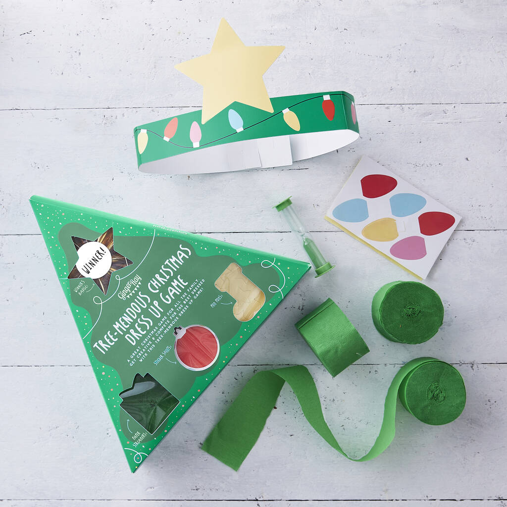 Tree Mendous Dress Up Christmas Game By Ginger Ray  notonthehighstreet.com