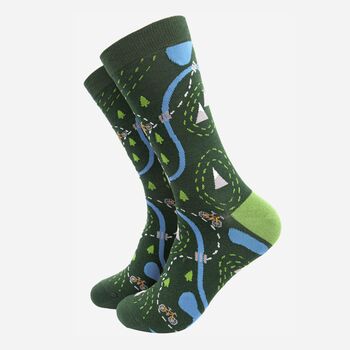 Men's Mountain Bike Cycling Bamboo Socks Gift Box, 2 of 4