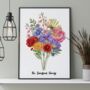 Personalised Birth Flower Family Print, thumbnail 4 of 12