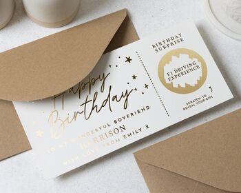 Birthday Scratch Voucher Experience Gift Ticket, 5 of 9