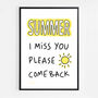 Summer I Miss You, Please Come Back Print, thumbnail 5 of 8