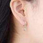 925 Sterling Silver Moon And Star Mismatched Hoop Earrings, thumbnail 3 of 7