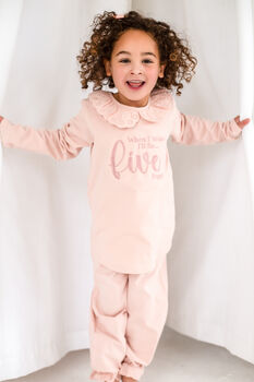 Personalised 'When I Wake' Embroidered Birthday Pyjamas, 11 of 11