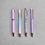 Purple And Rose Gold Four Piece Metal Pen Set, thumbnail 2 of 8