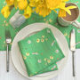 Easter Daffodils Linen Napkins, thumbnail 4 of 7