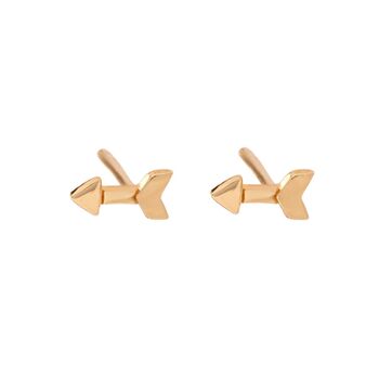 Arrow Stud Earrings, Sterling Silver Or Gold Plated, 4 of 6