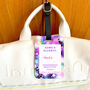Childs Personalised Food Allergy Tag Purple Sparkle, thumbnail 2 of 3