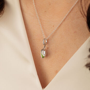 Sterling Silver Pistachio Nut Charm Necklace, 3 of 6
