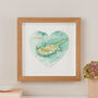 Personalised Location Cyprus Map Heart Print, thumbnail 4 of 5