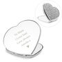 Personalised Diamante Heart Shaped Compact Mirror, thumbnail 7 of 7