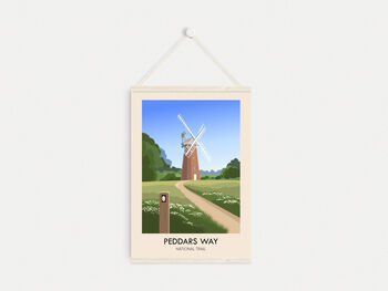 Peddars Way National Trail Travel Poster Art Print, 6 of 8