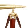 Adjustable 60 Inch Brass Telescope And Wooden Tripod, thumbnail 6 of 7