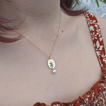 Eco Gold Orbit Necklace, 2 of 6