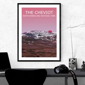 The Cheviot Peak Northumberland Art Print, 2 of 4