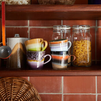 H Kliving 70's Ceramics Heat Cappuccino Mug, 3 of 3