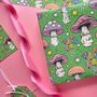 Pastel Green Mushroom Gift Wrap, thumbnail 1 of 3