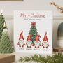 Personalised Gonk Family Christmas Card With Names, thumbnail 1 of 7