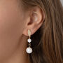 Double Tier Pearl Drop Earrings, thumbnail 1 of 3