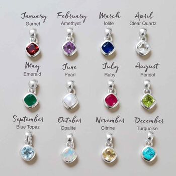 Sterling Silver Birthstone Fine Paperclip Necklace, 2 of 12