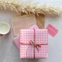Pink Gingham Paper Fibre Wrapping/Patterned Paper Sheet, thumbnail 11 of 12