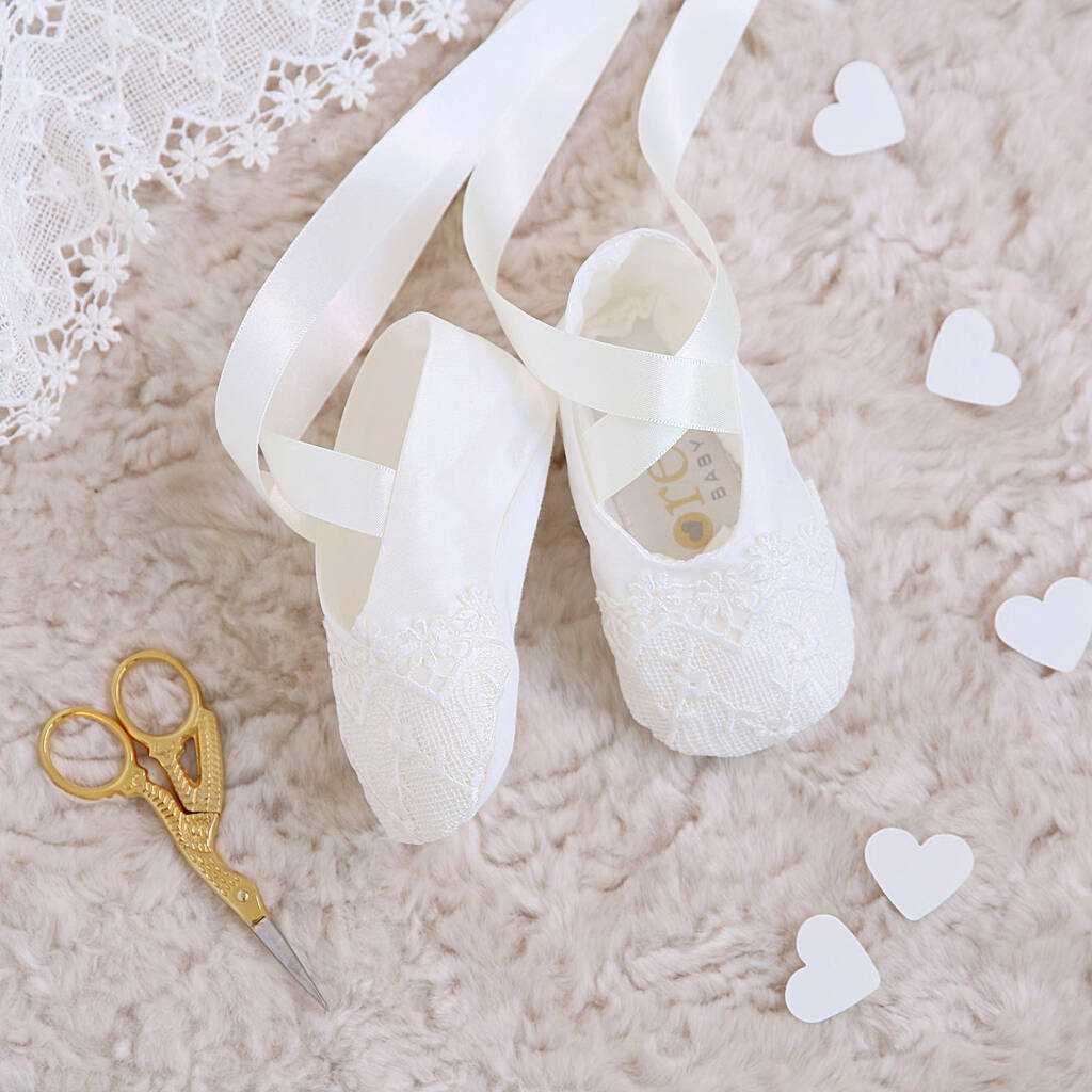 Christening Booties 'Lucy' By Adore Baby | notonthehighstreet.com