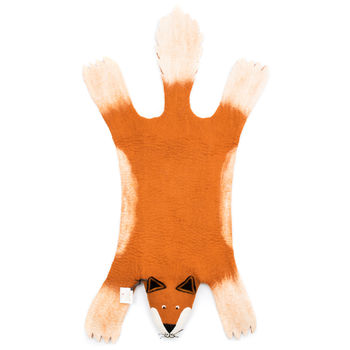 Finlay Fox Handmade Felt Animal Rug, 2 of 3