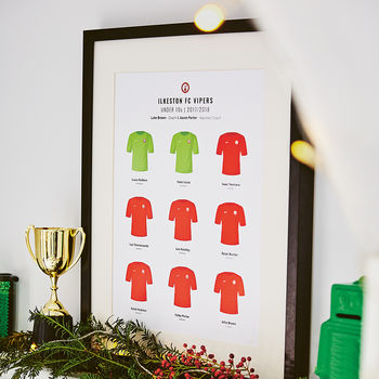 Personalised Junior Football Team Kit Print, 3 of 7