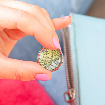 Personalised Vintage Map Token For Her, 2 of 12